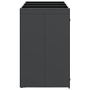 vidaXL Gurulós kuka tároló 3 kukához Antracit 340 x 77.5 x 115.5 cm