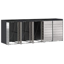 vidaXL Gurulós kuka tároló 3 kukához Antracit 340 x 77.5 x 115.5 cm