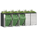 vidaXL Gurulós kuka tároló 3 kukához Antracit 340 x 77.5 x 115.5 cm