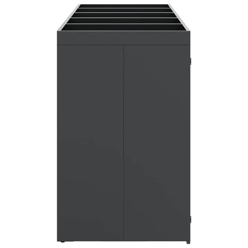 vidaXL Gurulós kuka tároló 3 kukához Antracit 340 x 77.5 x 115.5 cm