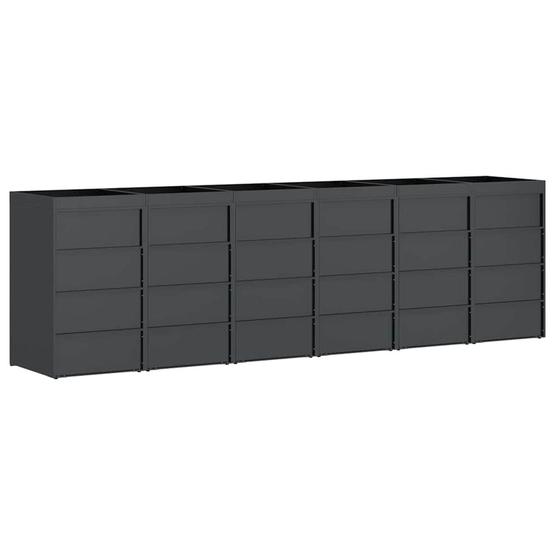 vidaXL Gurulós kuka tároló 3 kukához Antracit 340 x 77.5 x 115.5 cm