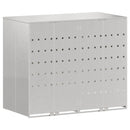 vidaXL Gurulós kuka tároló 3 kukához Ezüst 340 x 77.5 x 115.5 cm