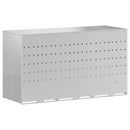 vidaXL Gurulós kuka tároló 3 kukához Rozsdamentes acél Ezüst