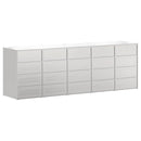 vidaXL Gurulós kuka tároló 3 kukához Ezüst 340 x 77.5 x 115.5 cm