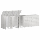 vidaXL Gurulós kuka tároló 3 kukához Ezüst 340 x 77.5 x 115.5 cm