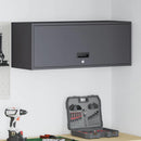 vidaXL Fali szekrény a garázsba Fekete 90 x 33 x 35 cm Porfestett acél