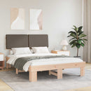 vidaXL Ágykeret Kárpitozott Fejtámlával Tópszínű 160 x 200 cm