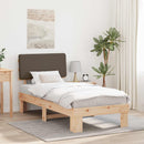 vidaXL Ágykeret Kárpitozott Fejtámlával Tópszínű 75 x 190 cm