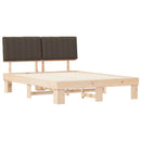 vidaXL Ágykeret Kárpitozott Fejtámlával Tópszínű 160 x 200 cm