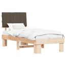 vidaXL Ágykeret Kárpitozott Fejtámlával Tópszínű 75 x 190 cm