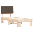 vidaXL Ágykeret Kárpitozott Fejtámlával Tópszínű 75 x 190 cm