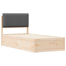 vidaXL Ágykeret Kárpitozott Fejtámlával Sötétszürke 75 x 190 cm