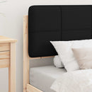 vidaXL Ágykeret Kárpitozott Fejtámlával fejtámlával Fekete 90 x 200 cm