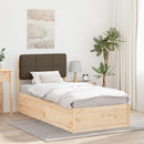 vidaXL Ágykeret Kárpitozott Fejtámlával Tópszínű 90 x 200 cm