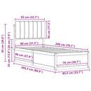 vidaXL Ágykeret Kárpitozott Fejtámlával Tópszínű 80 x 200 cm