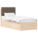 vidaXL Ágykeret Kárpitozott Fejtámlával Tópszínű 75 x 190 cm