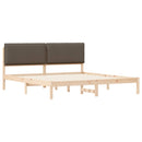 vidaXL Ágykeret Kárpitozott Fejtámlával Tópszínű 180 x 200 cm