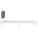 vidaXL Ágykeret Kárpitozott Fejtámlával Világosszürke 80 x 200 cm