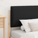 vidaXL Ágykeret Kárpitozott Fejtámlával Fekete 75 x 190 cm Tömör fenyő