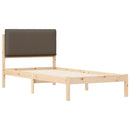 vidaXL Ágykeret Kárpitozott Fejtámlával Tópszínű 75 x 190 cm