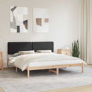vidaXL Ágykeret Kárpitozott Fejtámlával Fekete 180 x 200 cm