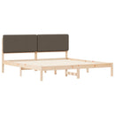 vidaXL Ágykeret Kárpitozott Fejtámlával Tópszínű 180 x 200 cm