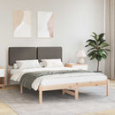 vidaXL Ágykeret Kárpitozott Fejtámlával Tópszínű 160 x 200 cm