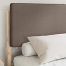 vidaXL Ágykeret Kárpitozott Fejtámlával Tópszínű 140 x 190 cm