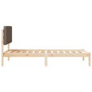 vidaXL Ágykeret Kárpitozott Fejtámlával Tópszínű 75 x 190 cm