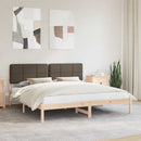 vidaXL Ágykeret Kárpitozott Fejtámlával Tópszínű 180 x 200 cm