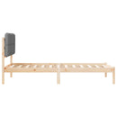vidaXL Ágykeret Kárpitozott Fejtámlával Világosszürke 100 x 200 cm