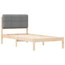 vidaXL Ágykeret Kárpitozott Fejtámlával Világosszürke 90 x 200 cm