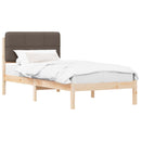 vidaXL Ágykeret Kárpitozott Fejtámlával Tópszínű 75 x 190 cm