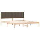 vidaXL Ágykeret Kárpitozott Fejtámlával Tópszínű 180 x 200 cm