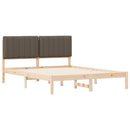 vidaXL Ágykeret Kárpitozott Fejtámlával Tópszínű 160 x 200 cm