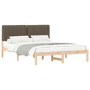 vidaXL Ágykeret Kárpitozott Fejtámlával Tópszínű 150 x 200 cm