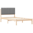 vidaXL Ágykeret Kárpitozott Fejtámlával Világosszürke 100 x 200 cm