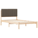 vidaXL Ágykeret Kárpitozott Fejtámlával Tópszínű 100 x 200 cm
