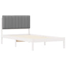 vidaXL Ágykeret Kárpitozott Fejtámlával Világosszürke 100 x 200 cm