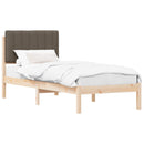vidaXL Ágykeret Kárpitozott Fejtámlával Tópszínű 80 x 200 cm