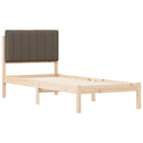 vidaXL Ágykeret Kárpitozott Fejtámlával Tópszínű 80 x 200 cm
