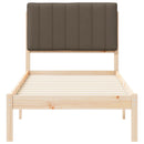 vidaXL Ágykeret Kárpitozott Fejtámlával Tópszínű 75 x 190 cm