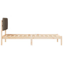 vidaXL Ágykeret Kárpitozott Fejtámlával Tópszínű 75 x 190 cm