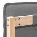 vidaXL Kárpitozott fejtámla Természetes és Világosszürke 200 cm