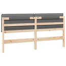 vidaXL Kárpitozott fejtámla Természetes és Világosszürke 200 cm