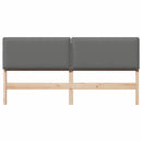 vidaXL Kárpitozott fejtámla Természetes és Világosszürke 200 cm