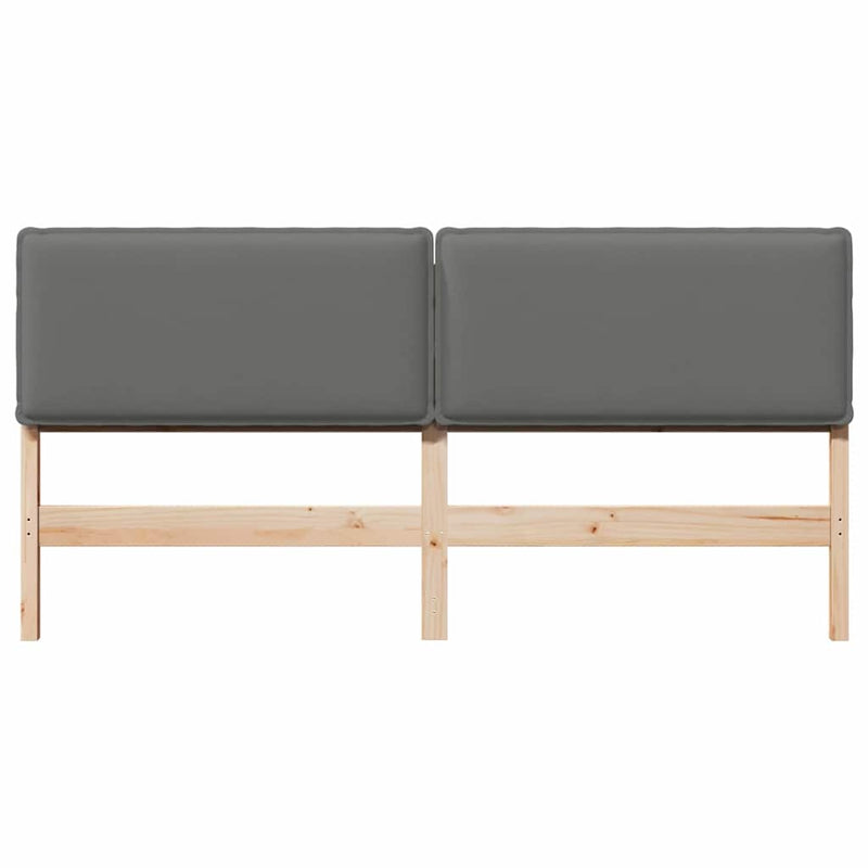 vidaXL Kárpitozott fejtámla Természetes és Világosszürke 200 cm