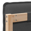 vidaXL Kárpitozott fejtámla Természetes és sötétszürke 200 cm