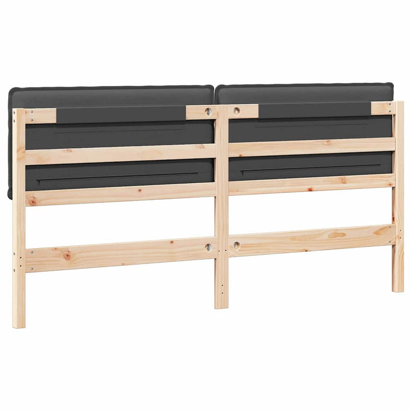 vidaXL Kárpitozott fejtámla Természetes és sötétszürke 200 cm