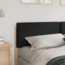 vidaXL Kárpitozott fejtámla Természetes és fekete 200 cm Tömör fenyőfa